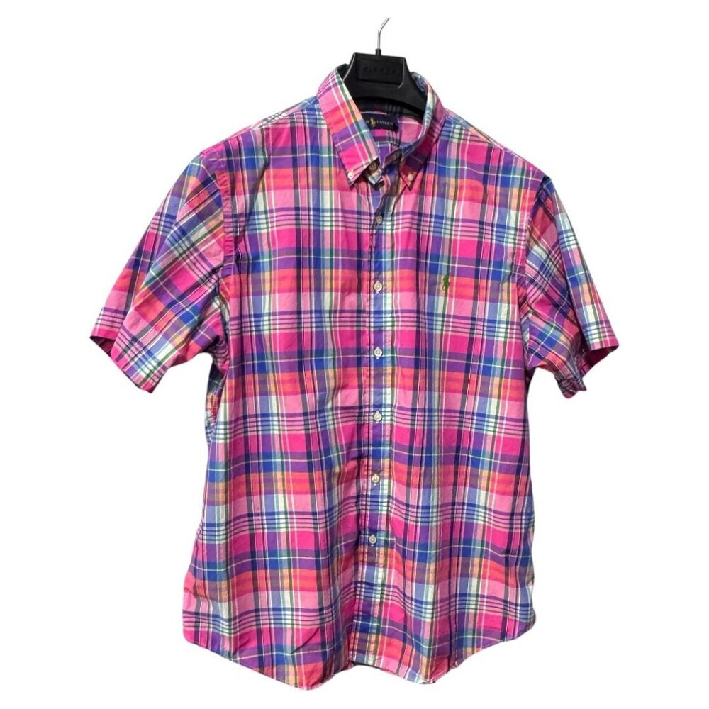 RALPH LAUREN Men Short Sleeve Casual Shirt Size XL 100% cotton